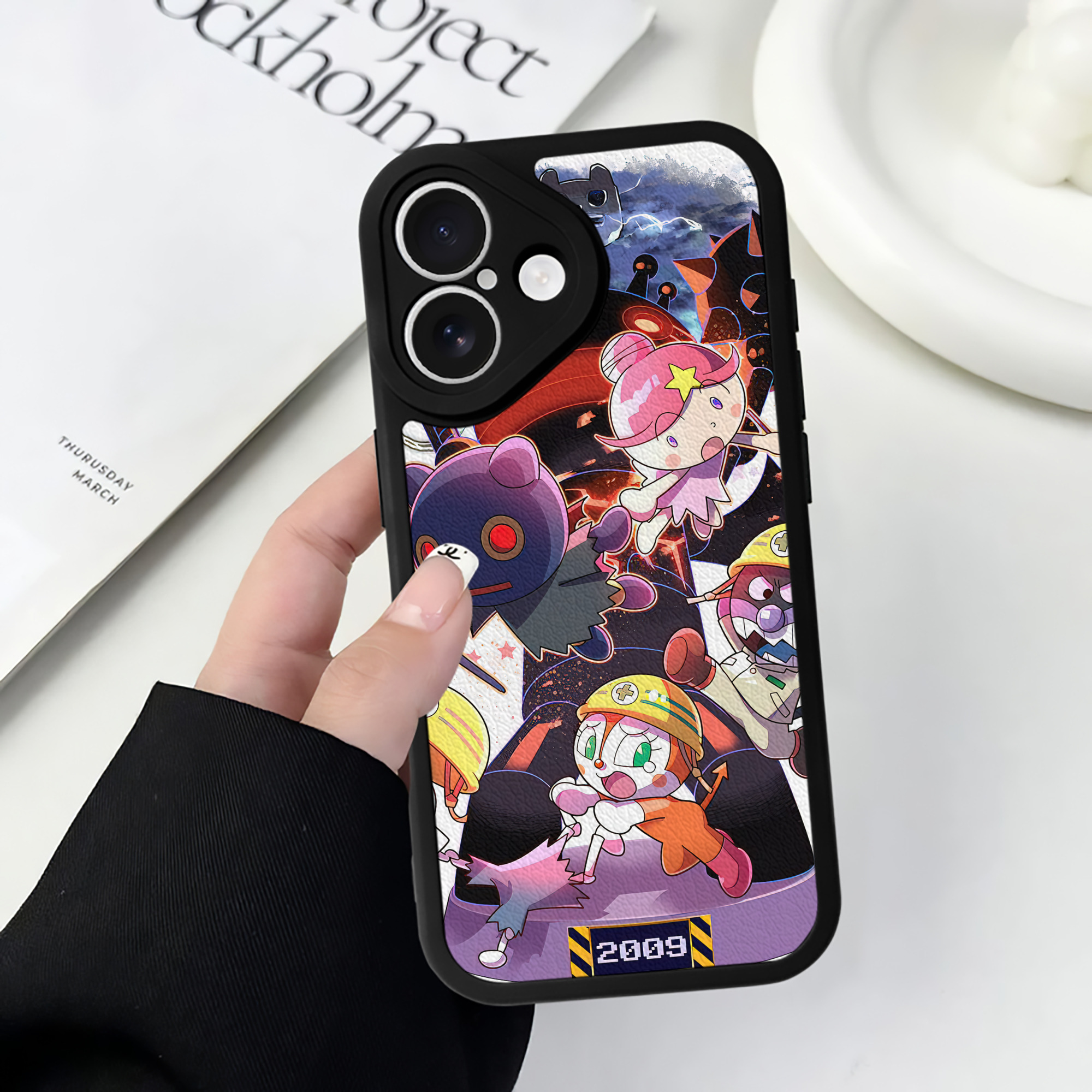 （画像用） アンパンマン Anpanman 【iPhone 16シリーズ対応】シリコンスマホケース（レザー調） 材質：シリコン